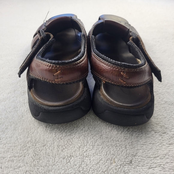 Clarks Leather Fisherman Sandal Men's Size9M In Brown - Picture 2 of 7